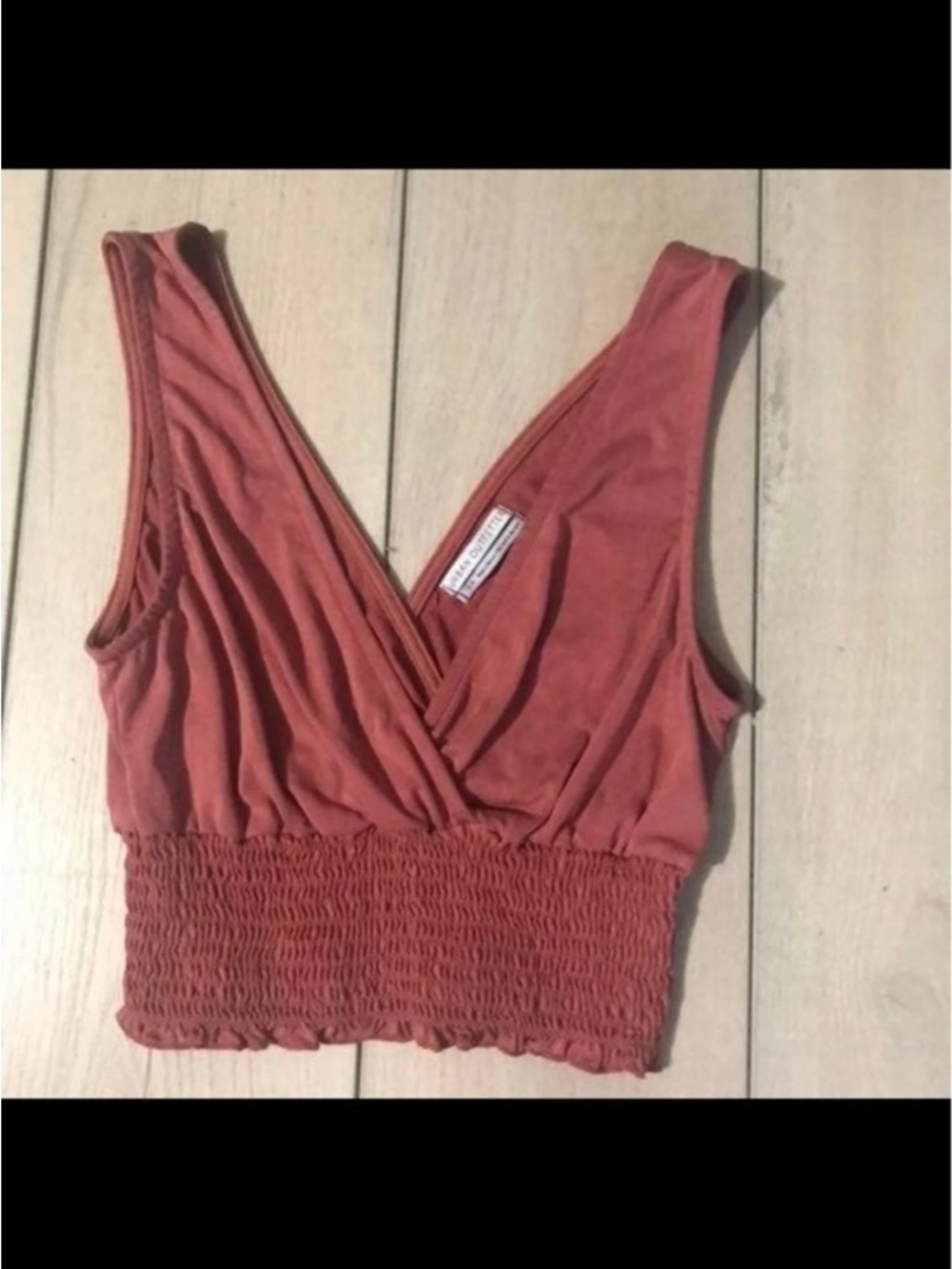 Urban Outfitters Smocked Wrap Crop Top